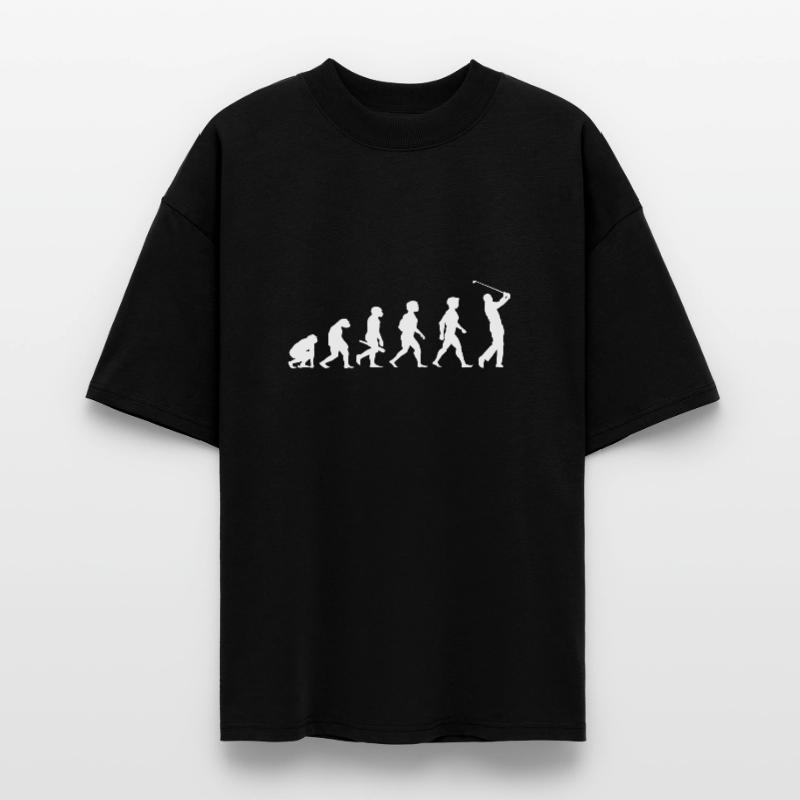 Evolution Golf Golfer Golfer Golf Course Stanley/Stella Oversized Unisex Organic T-shirt Blaster 2.0