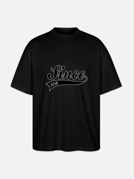 Birthday - Since 2011 - Stanley/Stella Oversized Unisex Organic T-shirt Blaster 2.0 - black