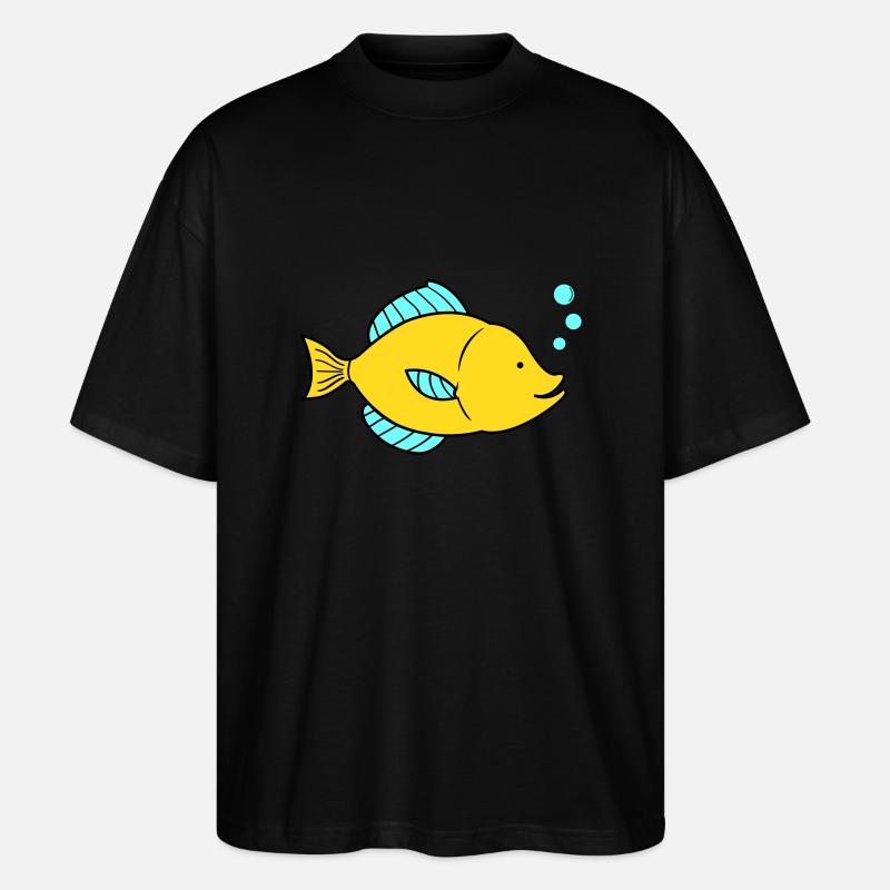 fisch comic - Stanley/Stella Oversized Unisex Bio T-Shirt Blaster 2.0 - Schwarz