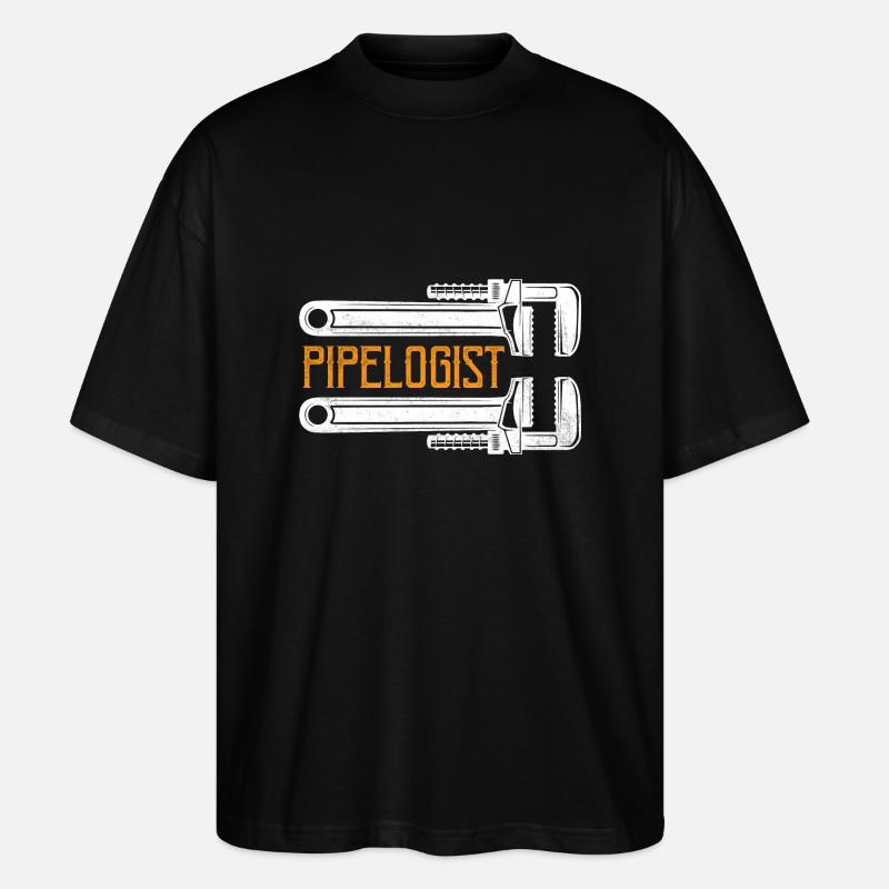 Pipelogist Pipefitter Wrench Plumber - Stanley/Stella Oversized Unisex Bio T-Shirt Blaster 2.0 - Schwarz