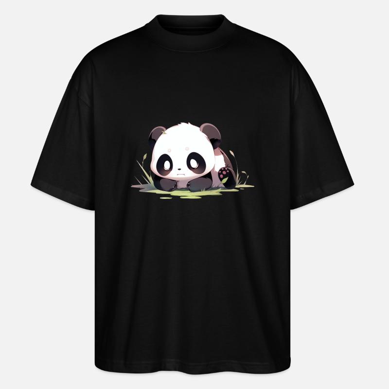 Panda mignon - T-shirt bio Blaster 2.0 coupe oversize Stanley/Stella Unisexe - noir