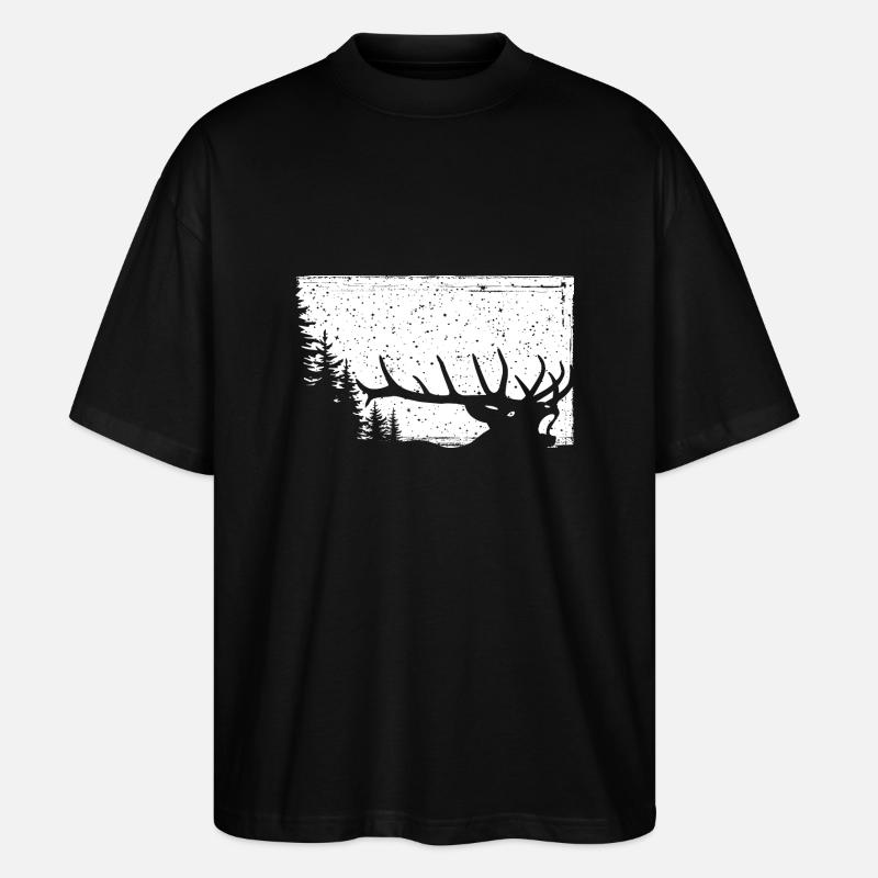 Hirsch - Stanley/Stella Oversized Unisex Bio T-Shirt Blaster 2.0 - Schwarz