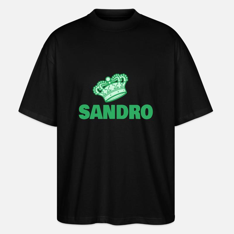 Vorname Sandro - Stanley/Stella Oversized Unisex Bio T-Shirt Blaster 2.0 - Schwarz
