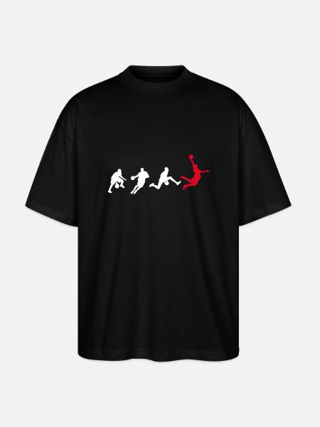 Basket-ball Basketteur Evolution Dunk - T-shirt bio Blaster 2.0 coupe oversize Stanley/Stella Unisexe - noir