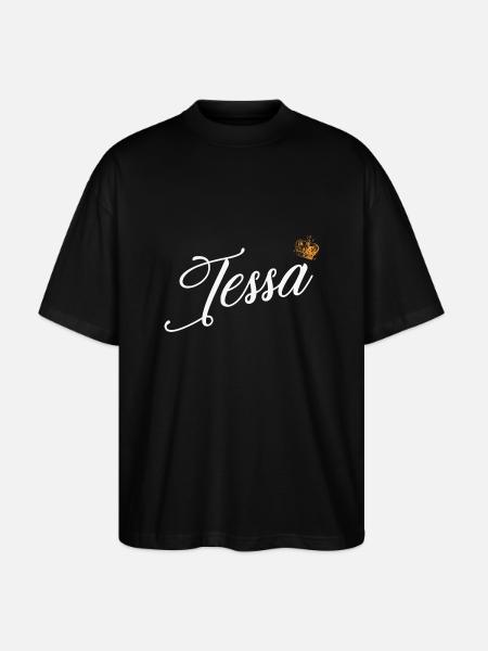 Tessa Navn til Kvinder Børn Småbørn - Tessa Custom - Stanley/Stella Oversize Unisex Øko T-shirt Blaster 2.0 - sort