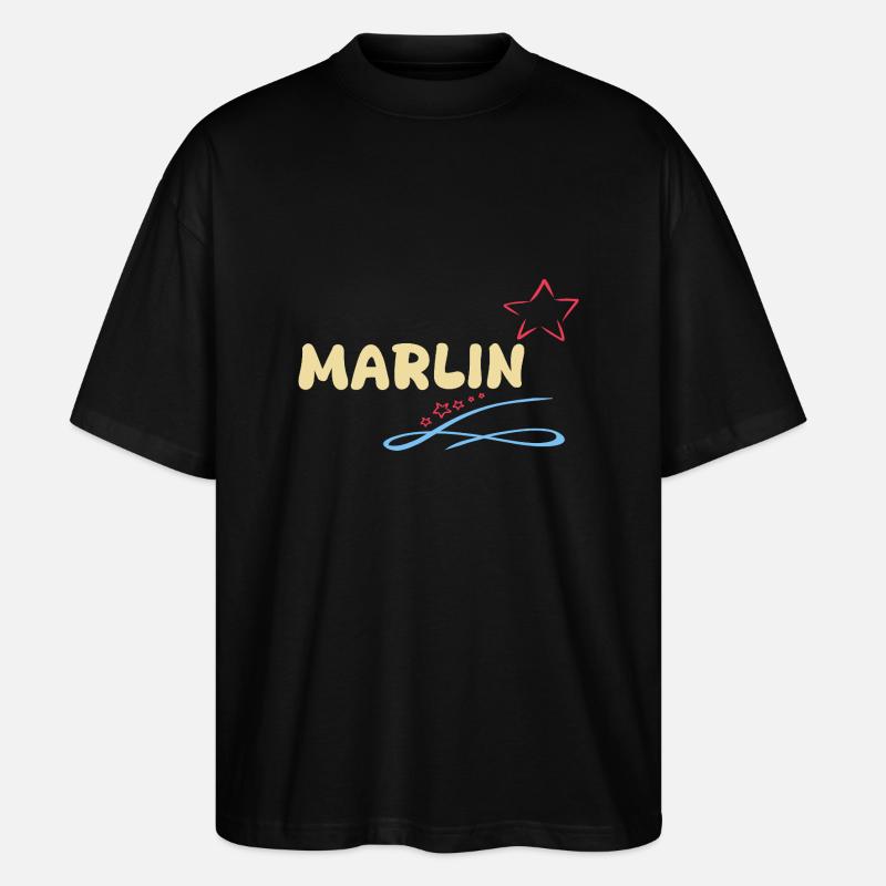Marlin als Geschenk - Stanley/Stella Oversized Unisex Bio T-Shirt Blaster 2.0 - Schwarz