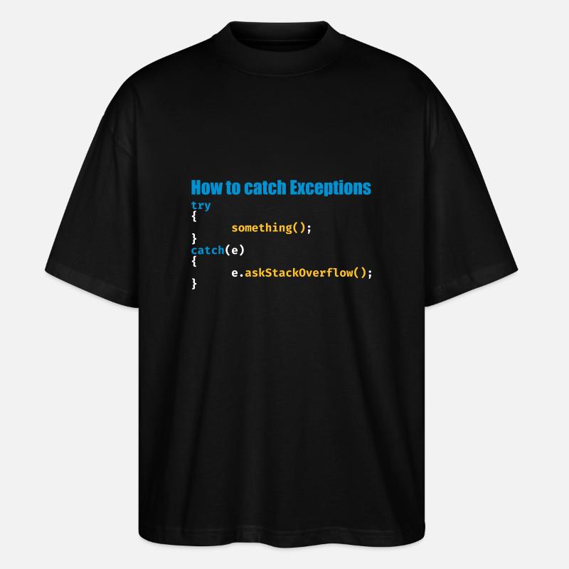 Programmierer, Software, Informatik, Developer - Stanley/Stella Oversized Unisex Bio T-Shirt Blaster 2.0 - Schwarz