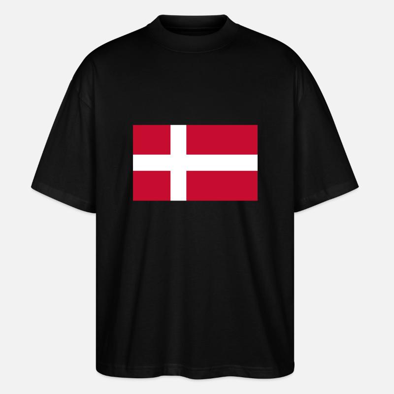 Dänemark Flagge - Stanley/Stella Oversized Unisex Bio T-Shirt Blaster 2.0 - Schwarz