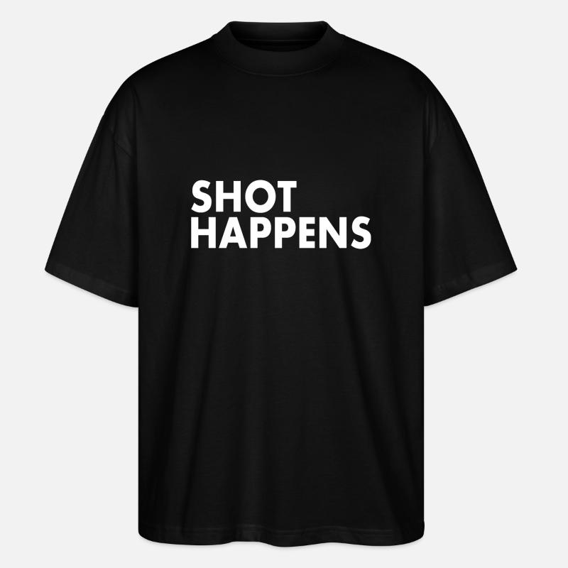 Shot happens - Stanley/Stella Oversized Unisex Bio T-Shirt Blaster 2.0 - Schwarz
