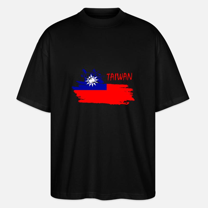 Taiwan taiwan - Stanley/Stella Oversized Unisex Bio T-Shirt Blaster 2.0 - Schwarz