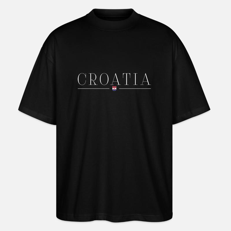 Ich liebe Kroatien - Stanley/Stella Oversized Unisex Bio T-Shirt Blaster 2.0 - Schwarz