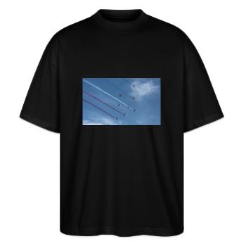 Patrouille de France - T-shirt bio Blaster 2.0 coupe oversize Stanley/Stella Unisexe - noir - Devant - Alina (178cm) & Michal (187cm)