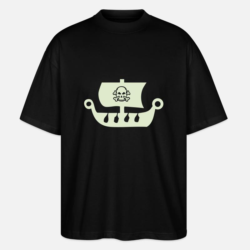 piratenschiff - Stanley/Stella Oversized Unisex Bio T-Shirt Blaster 2.0 - Schwarz