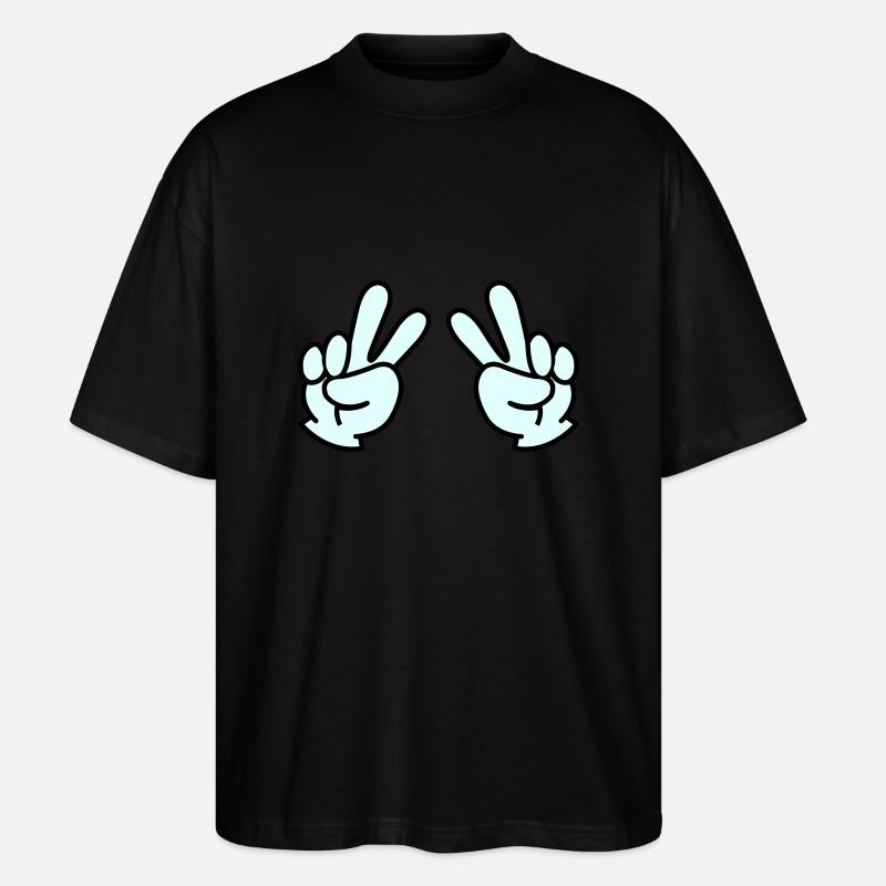 Main de la Paix 2 - T-shirt bio Blaster 2.0 coupe oversize Stanley/Stella Unisexe - noir