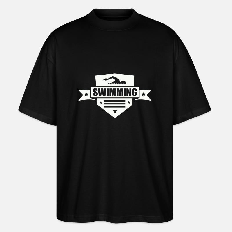 swimming - Stanley/Stella Oversized Unisex Bio T-Shirt Blaster 2.0 - Schwarz