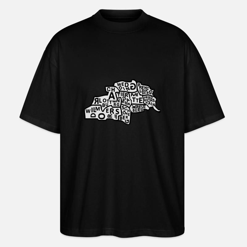 BERLIN-ZENTRUM - Stanley/Stella Oversized Unisex Bio T-Shirt Blaster 2.0 - Schwarz
