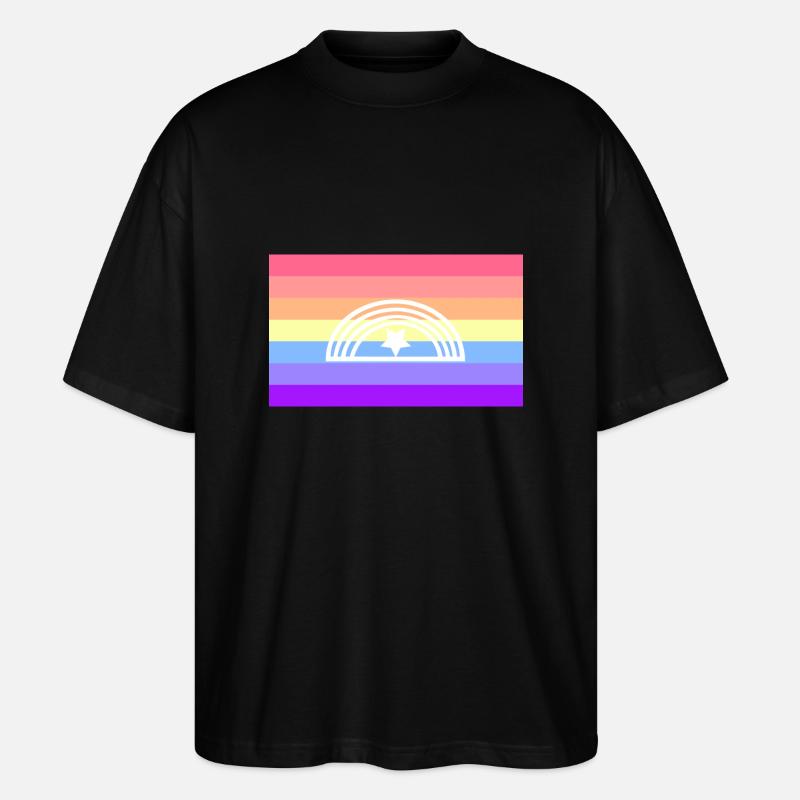 Xenogender-Pride-Flagge - Stanley/Stella Oversized Unisex Bio T-Shirt Blaster 2.0 - Schwarz