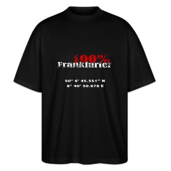 100% Frankfurter - Stanley/Stella Oversized Unisex Bio T-Shirt Blaster 2.0 - Schwarz - Vorne - Alina (178cm) & Michal (187cm)