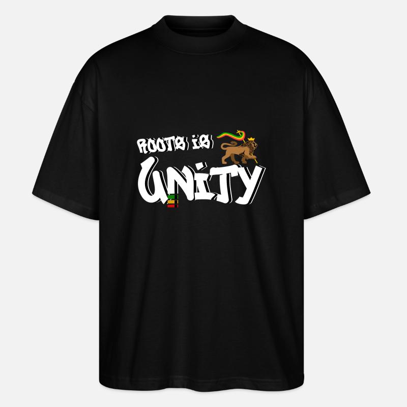 Les racines, c’est l’unité - T-shirt bio Blaster 2.0 coupe oversize Stanley/Stella Unisexe - noir