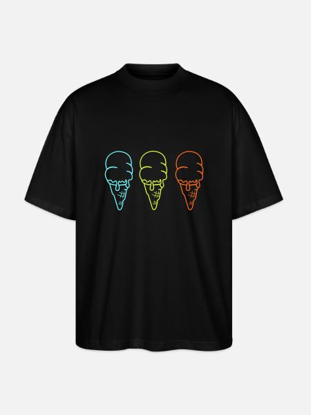 eis eiscreme 3 - Stanley/Stella Oversized Unisex Bio T-Shirt Blaster 2.0 - Schwarz