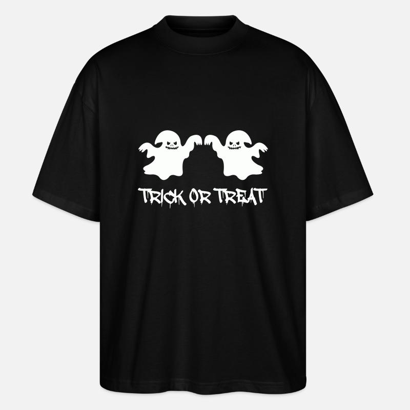 ghosts trick or treat - Stanley/Stella Oversized Unisex Bio T-Shirt Blaster 2.0 - Schwarz