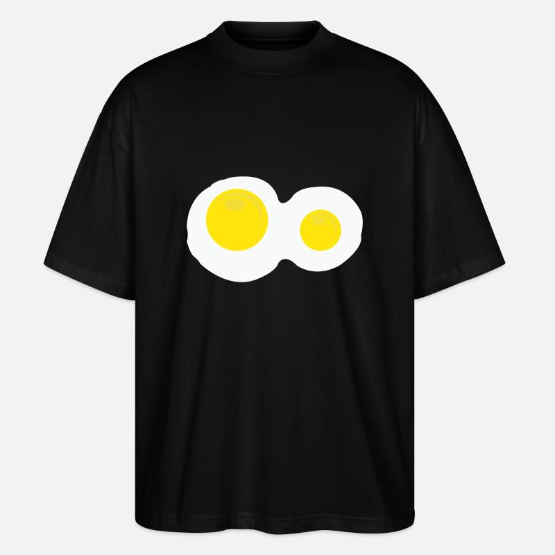 Fried eggs - Stanley/Stella Oversized Unisex Organic T-shirt Blaster 2.0 - black