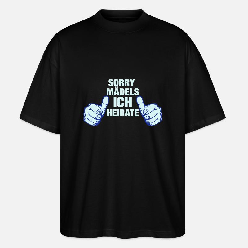 JGA_thumbs_ich heirate - Stanley/Stella Oversized Unisex Bio T-Shirt Blaster 2.0 - Schwarz