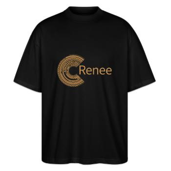 Für Renee - Stanley/Stella Oversized Unisex Bio T-Shirt Blaster 2.0 - Schwarz - Vorne - Alina (178cm) & Michal (187cm)
