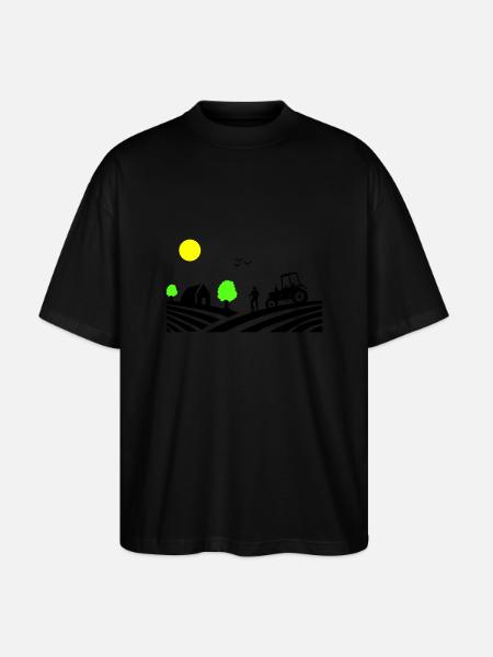 Ferme de tracteurs - T-shirt bio Blaster 2.0 coupe oversize Stanley/Stella Unisexe - noir