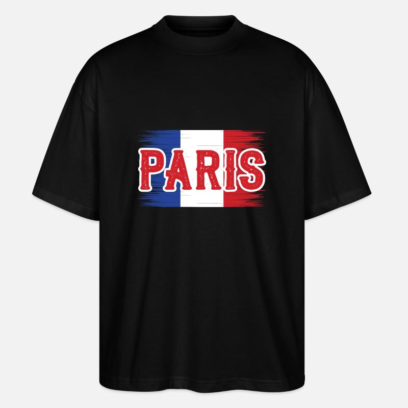 On est bien à Paris! - T-shirt bio Blaster 2.0 coupe oversize Stanley/Stella Unisexe - noir