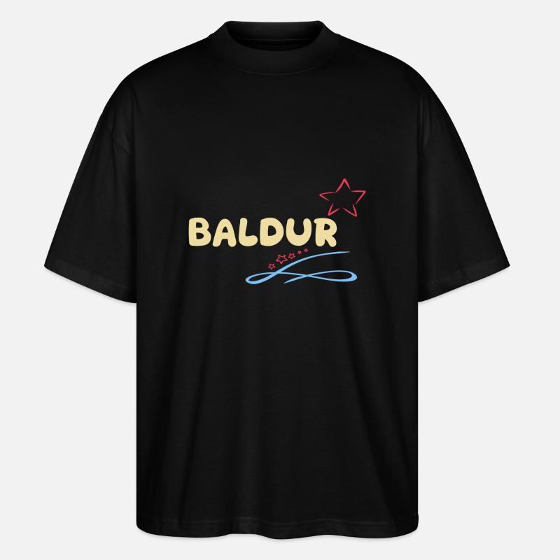 Baldur als Geschenk - Stanley/Stella Oversized Unisex Bio T-Shirt Blaster 2.0 - Schwarz