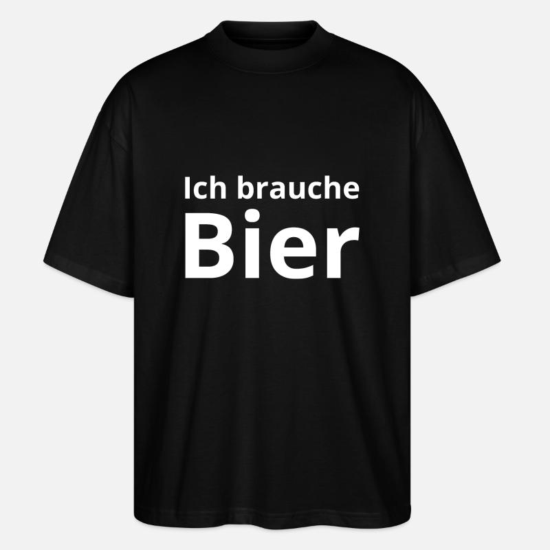 Bier - Stanley/Stella Oversized Unisex Bio T-Shirt Blaster 2.0 - Schwarz