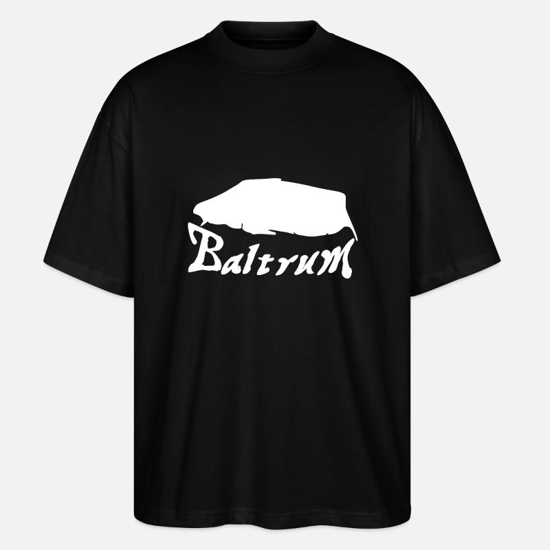 Baltrum Tattoo - Stanley/Stella Oversized Unisex Bio T-Shirt Blaster 2.0 - Schwarz
