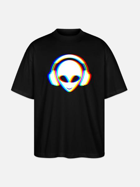EDM - Electronic Dance Music - Alien - Stanley/Stella Oversized Unisex Bio T-Shirt Blaster 2.0 - Schwarz