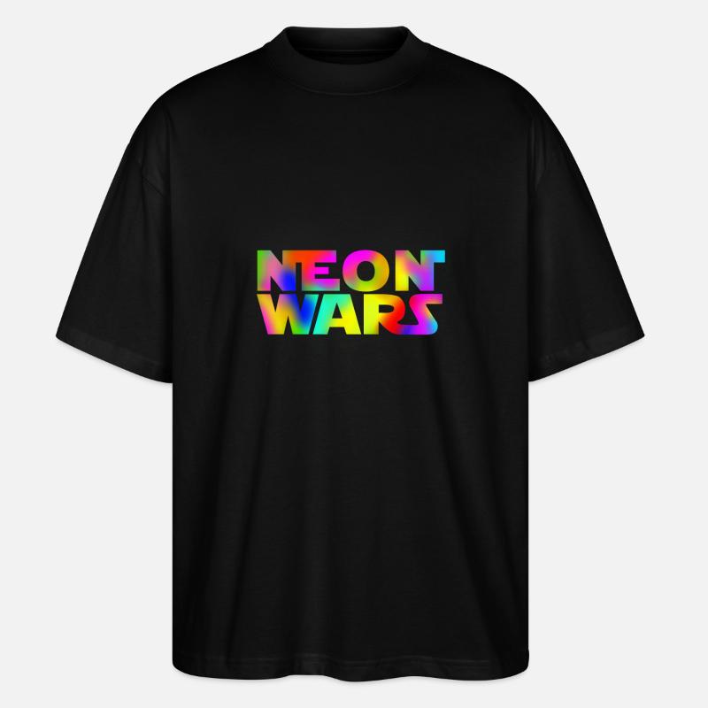neon wars - Stanley/Stella Oversized Unisex Bio T-Shirt Blaster 2.0 - Schwarz