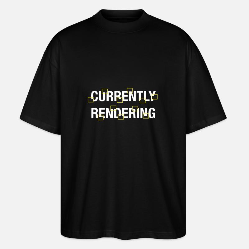 3D ARTIST RENDER RENDERING - Stanley/Stella Oversized Unisex Organic T-shirt Blaster 2.0 - black