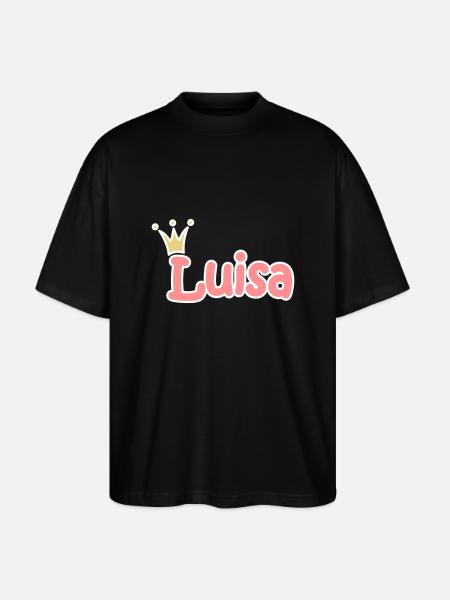 Luisa surname first name maiden name name day crown - Stanley/Stella Oversized Unisex Organic T-shirt Blaster 2.0 - black