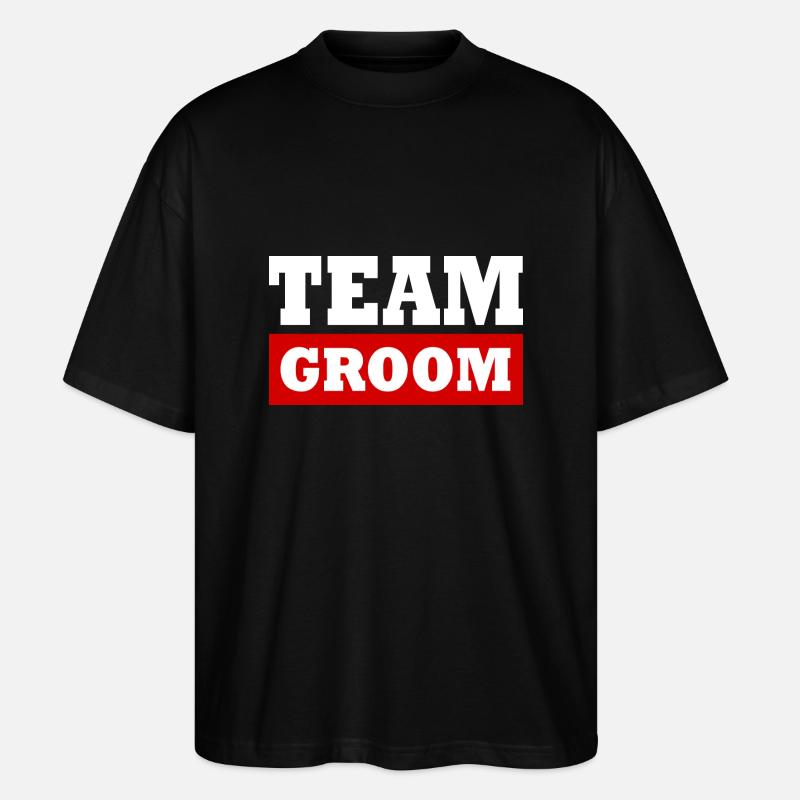 Team groom - Stanley/Stella Oversized Unisex Bio T-Shirt Blaster 2.0 - Schwarz