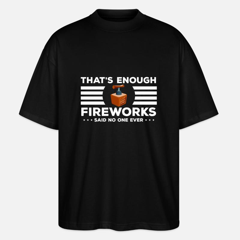 Pyro Fußball Feuerwerker - Stanley/Stella Oversized Unisex Bio T-Shirt Blaster 2.0 - Schwarz