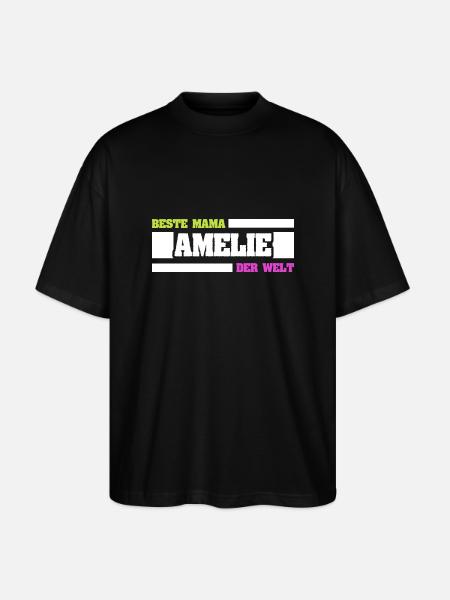 Mutter Amelie - Stanley/Stella Oversized Unisex Bio T-Shirt Blaster 2.0 - Schwarz