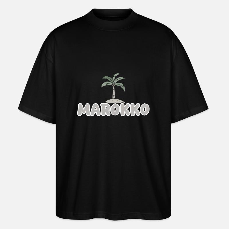 Marokko Marokko - Stanley/Stella Oversized Unisex Bio T-Shirt Blaster 2.0 - Schwarz