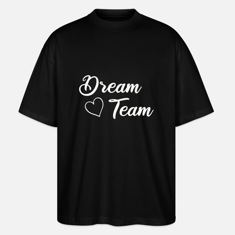 dream team - Stanley/Stella Oversized Unisex Bio T-Shirt Blaster 2.0 - Schwarz