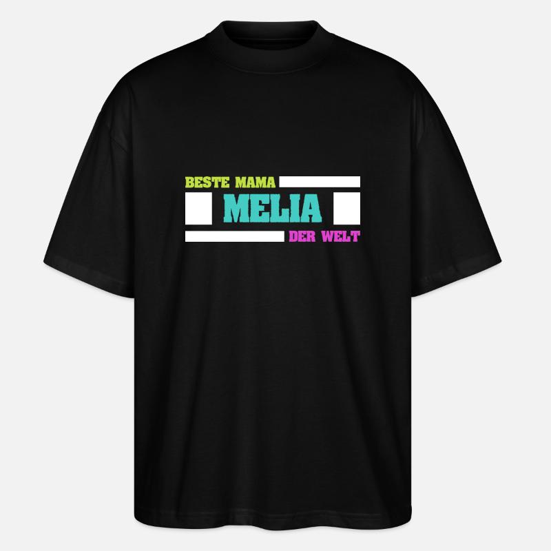 Mutter Melia - Stanley/Stella Oversized Unisex Bio T-Shirt Blaster 2.0 - Schwarz