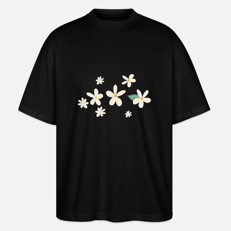 Fleurs marguerites idée cadeau - T-shirt bio Blaster 2.0 coupe oversize Stanley/Stella Unisexe - noir