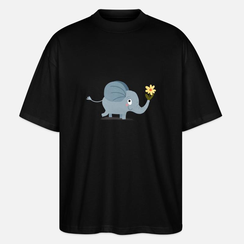 Süßer Elefant - Stanley/Stella Oversized Unisex Bio T-Shirt Blaster 2.0 - Schwarz