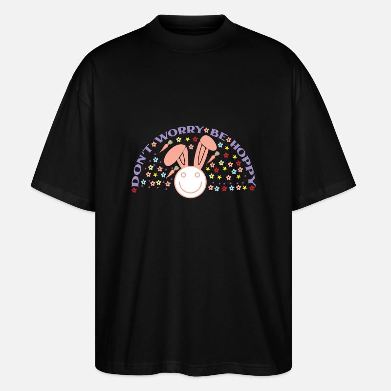 Including Worry Be Hoppy - Stanley/Stella Oversized Unisex Organic T-shirt Blaster 2.0 - black