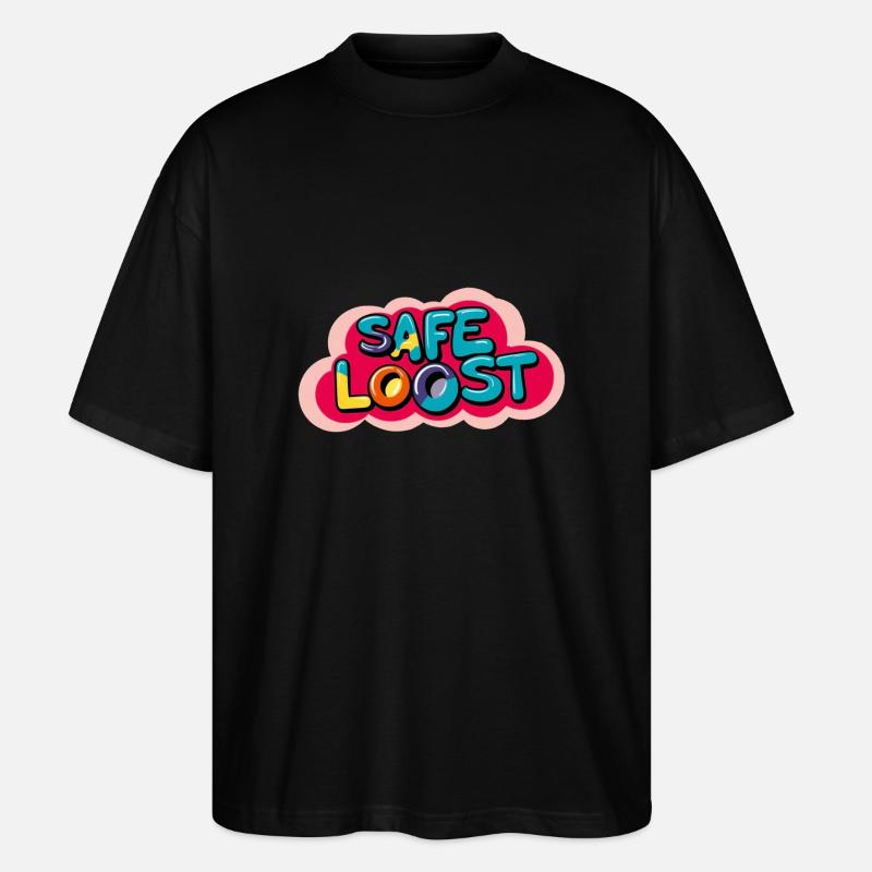 Sicheres Beuten - Stanley/Stella Oversized Unisex Bio T-Shirt Blaster 2.0 - Schwarz