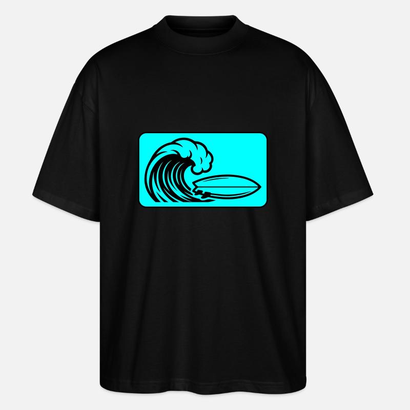 Planche de surf Wave - T-shirt bio Blaster 2.0 coupe oversize Stanley/Stella Unisexe - noir