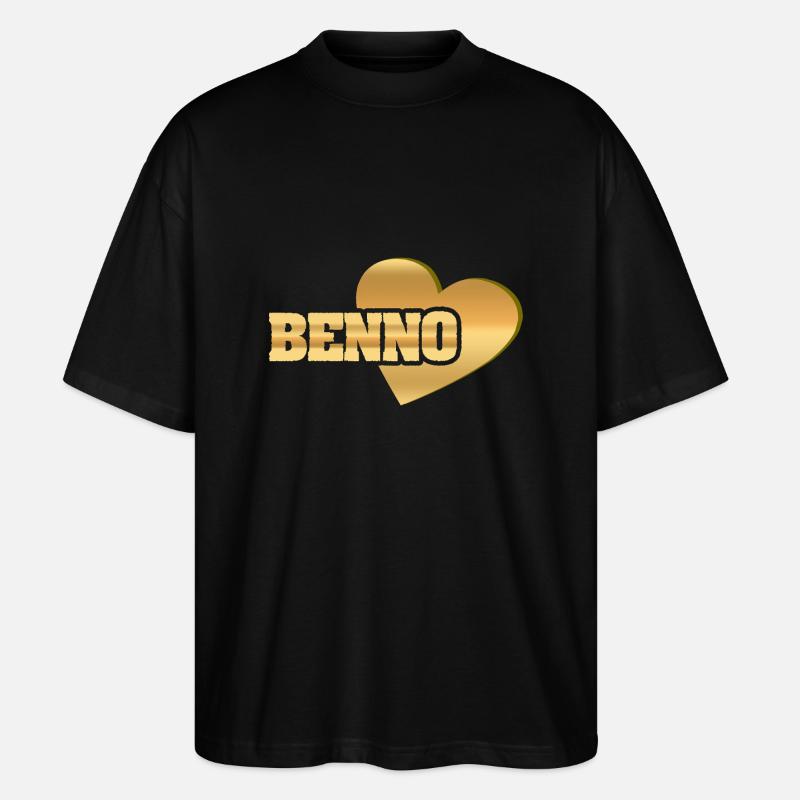Benno als Gold - Stanley/Stella Oversized Unisex Bio T-Shirt Blaster 2.0 - Schwarz
