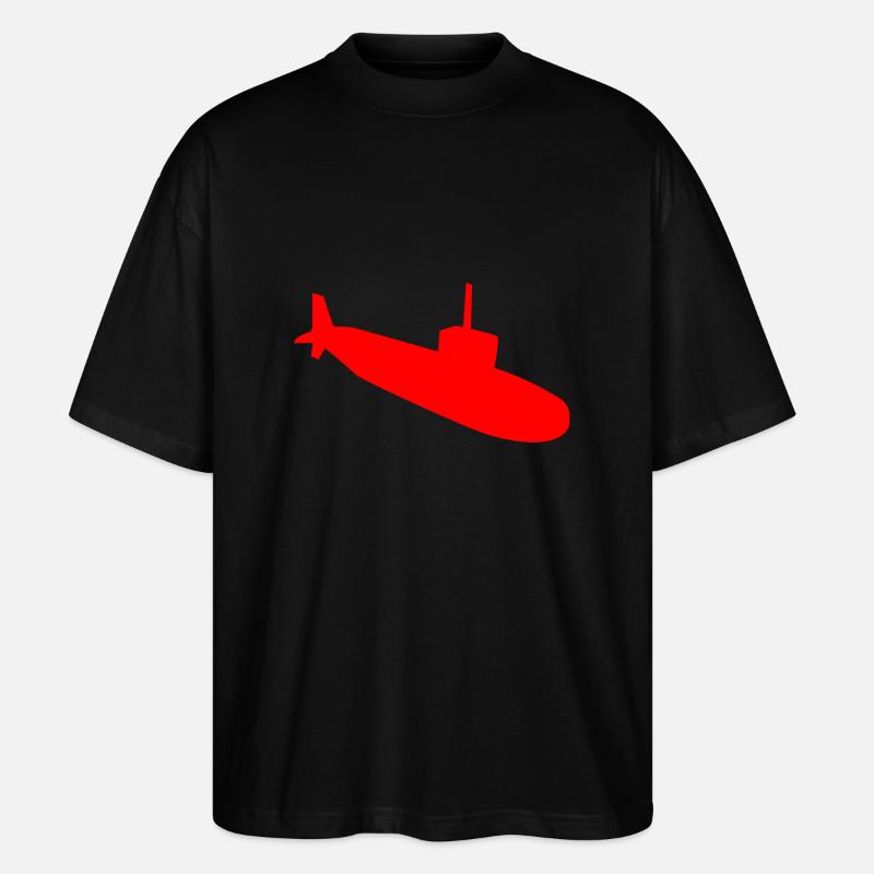 U-Boot Silhouette - Stanley/Stella Oversized Unisex Bio T-Shirt Blaster 2.0 - Schwarz